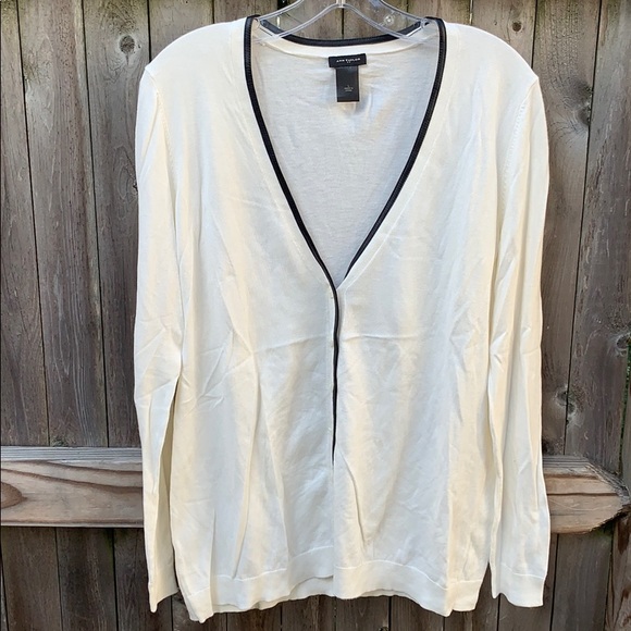 AnnnTaylor large cotton blend cardigan. - Picture 1 of 4